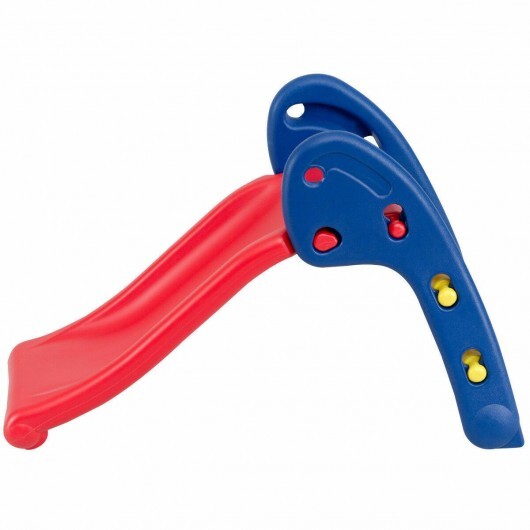 Tobogán de plástico plegable para niños de 2 escalones - Color: Rojo