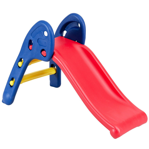 2 Step Children Folding Plastic Slide  - Color: Red