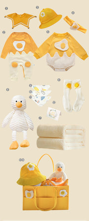 style: B, Child size: 90cm - Newborn Gift Box Summer Baby Suit Newborn Dress Princess Full Moon Gift Newborn Baby Supplies