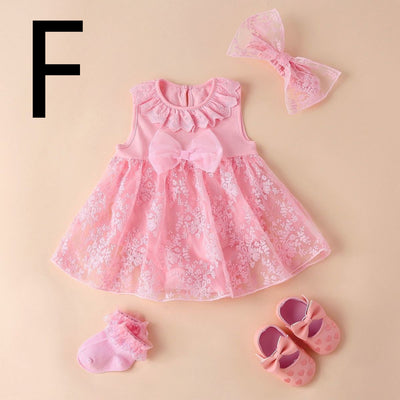 estilo: F, Tamaño: TAMAÑO66 - Vestido recién nacido Vestido de princesa para bebé